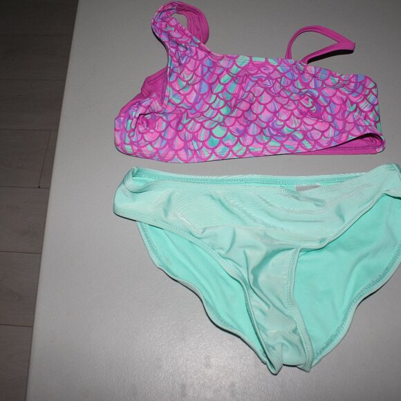 Purple & Blue 2 Pcs Wonder Nation Bikini Swimsuit Size L 10-12 - Picture 1 of 10